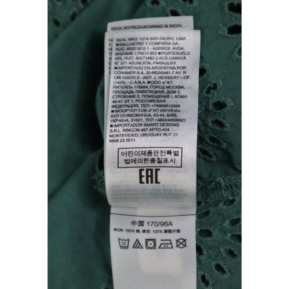 Green Apple Eyelet Cotton Blouse‎ by GAP For Women Size Medium - Picture 7 of 15